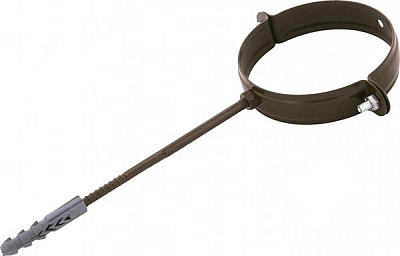 Кронштейн трубы металлический Сяйво L=100 мм D=75 мм коричневый 