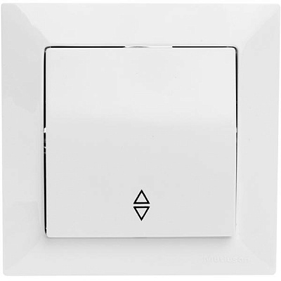 Вимикач прохідний Mutlusan Candela білий