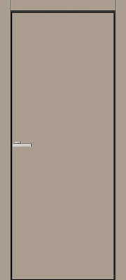 Дверное полотно ОМиС FLAT 01 B черная кромка (с фрезеровкой п/з 96/85) ПГ 700 мм мокко silk matt