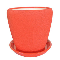 Горшок керамический Ориана-Запорожкерамика Грация шелк круглый 20л красный 