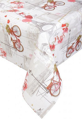 Скатерть Премиум 5730340а12 140x120 см черно-серо-красный УкрСкат 