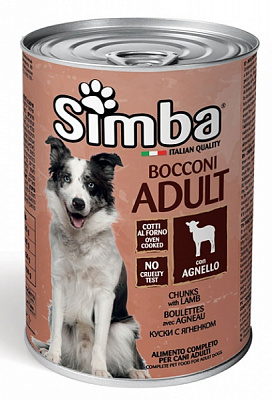 Консерва для дорослих собак для усіх порід SIMBA. Adult Ягня і овочі 415 г