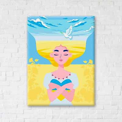 Постер З Україною в серці ©Гумiнська Дiана 50x60 см Brushme