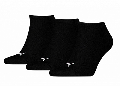 Шкарпетки Puma UNISEX SNEAKER PLAIN 3P 93862406 р.35-38 чорний 3 шт.
