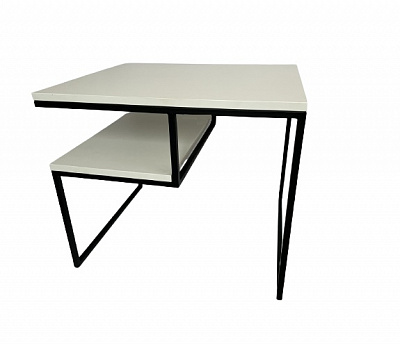 Стол журнальный Нью-Йорк белый 600x500x500мм Гефест 