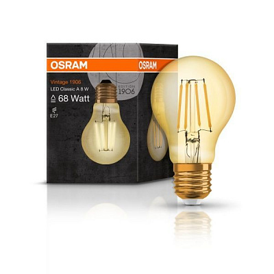 Лампа світлодіодна Osram FIL Gold A60 7 Вт E27 2500 К 220 В прозора 4058075119260