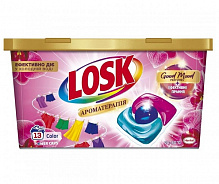 Капсулы для машинной стирки Losk АТ Эфирные масла и аромат Малазийского цветка 13 шт.