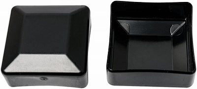 Заглушка зовнішня прямокутна чорна 80х80 мм 4 шт.