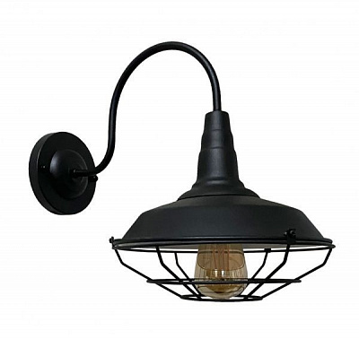 Бра Геотон НББ 02-60-865 Техно-260 1x60 Вт E27 черно-белый 48776 