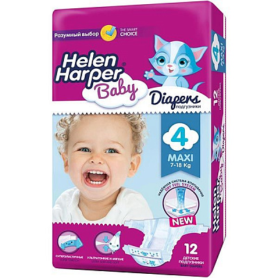 Подгузники Helen Harper Baby Maxi 7-18 кг 12 шт