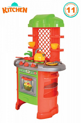 Ігровий набір ТехноК Кухня оранжева з посудом 847