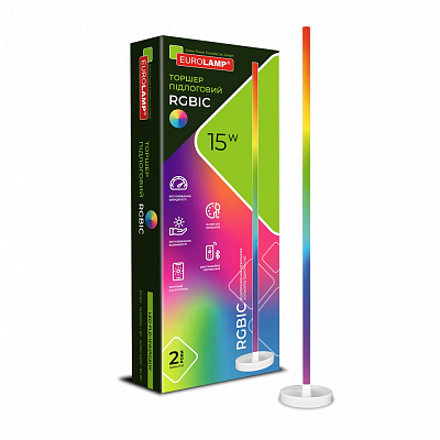 Торшер Eurolamp без цоколя зеленый LED-FLD-15W(RGB)W