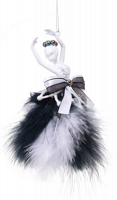 Підвіска Балерина декор Преміум 9х12х3 см чорний