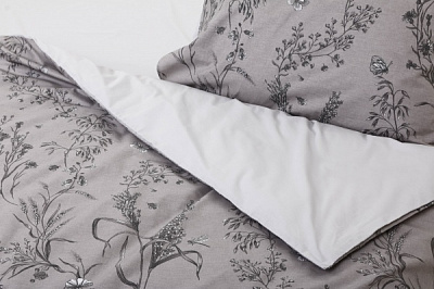 Пододеяльник Meadow 160x220 см серый Luna 