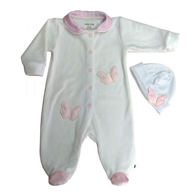 Комплект Lucky tots белый с розовым р.74 1597 