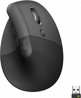 Мышка беспроводная Logitech Lift Vertical Ergonomic Mouse graphite (910-006473) 