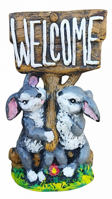 Скульптура садовая Наша Кераміка Зацы пара Welcome