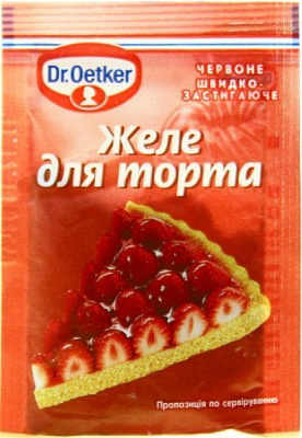 Желе для торта червоне 8 г Dr. Oetker (5941132002188)