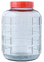 Бутель скляний із кришкою 9,3 л (в комплекті гідрозатвор та стропа)