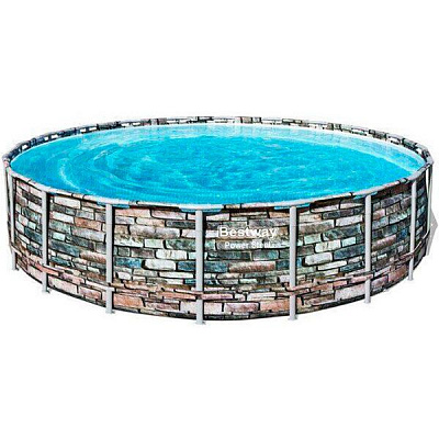 Басейн каркасний Bestway 488x122 см з насосом, драбинкою, накриттям