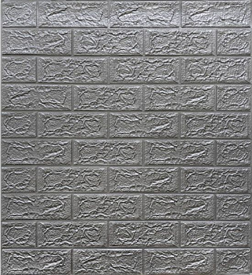 3D Панелі ПВХ самоклеющаяся кирпич серебро 0.539 кв. м.