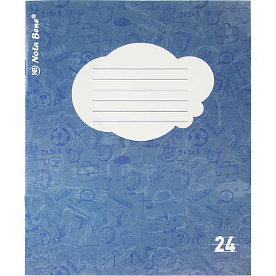 Тетрадь линия Nota Bene фоновый 24 листа