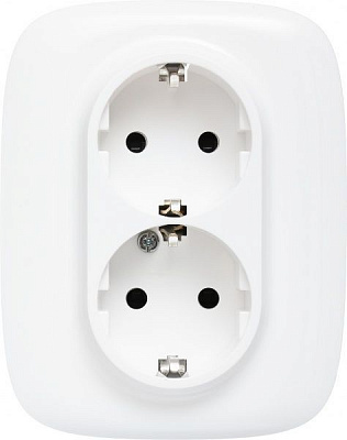 Розетка подвійна із заземленням Legrand Allure без шторок білий 753726