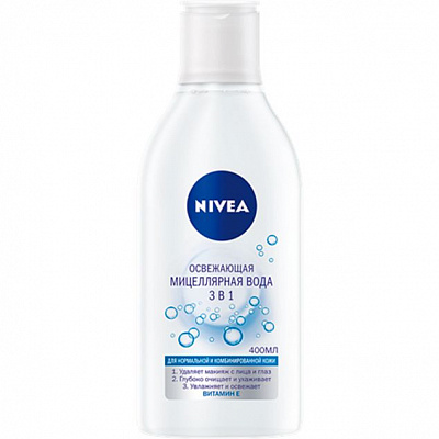 Освежающая мицелярная вода Nivea 3-в-1 400 мл
