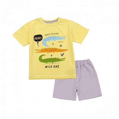 Комплект для хлопчиків Фламінго 646-417 жовтий/сірий р.80