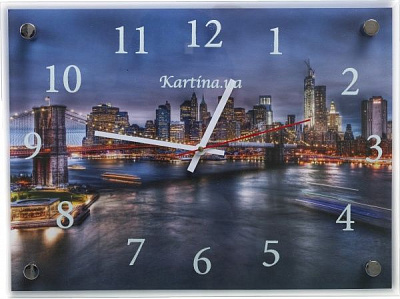 Часы настенные под стеклом 30х40 см