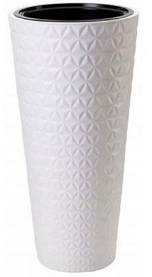 Горщик пластиковий Form Plastic Діамант Слім-40 круглий 63л білий (2950-011)