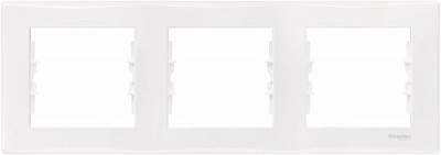 Рамка трехместная Schneider Electric Sedna горизонтальная белый
