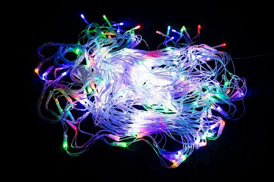 Гирлянда IEK Нитка RGB встроенный светодиод (LED) 100 ламп 10 м 