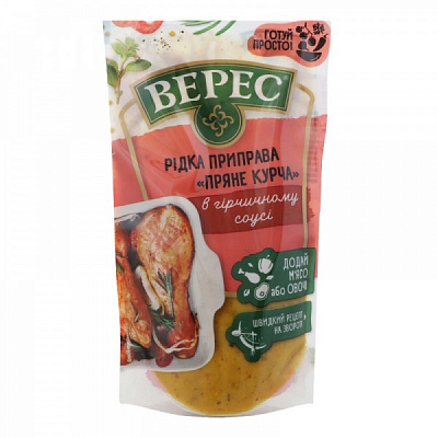 Жидкая приправа Верес Пряный цыпленок в горчичном соусе 200 г
