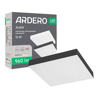 Світильник світлодіодний ARDERO 12 Вт 5000 IP40 AL808 12W b