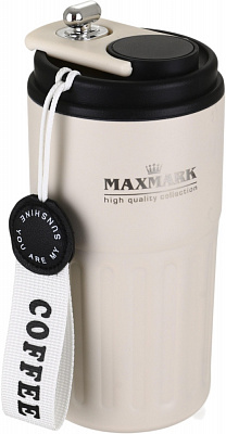 Термочашка Maxmark Glenmore 450 мл беж/черный MK-CP00245