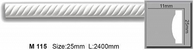 Молдинг Harmony M-115 2440x11x25мм