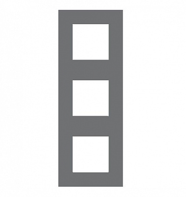 Рамка трехместная Efapel Quadro универсальная алюминий матированный 45930 TAL