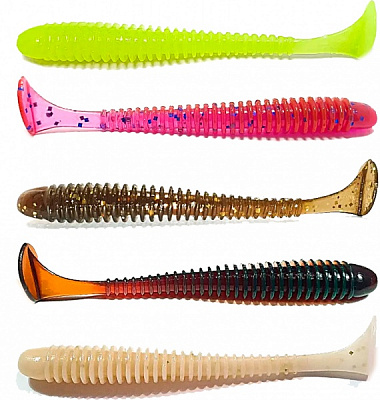 Силикон Wist XW-3.6/1 MIX2 91 мм 5 шт. виброхвост XWIST 3.6