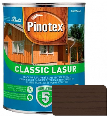Деревозащитное средство Pinotex Classic Lasur орех мат 1 л