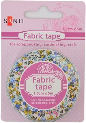 Самоклеющаяся текстильная лента Полевые васелькы, 1.5см * 5м 