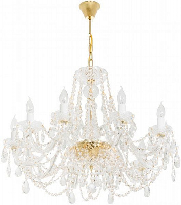 Люстра підвісна Crystal Life 10x40 Вт E14 золото A6024LM-10GO