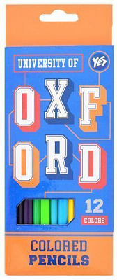 Карандаши цветные Oxford Blue, 12 шт. YES