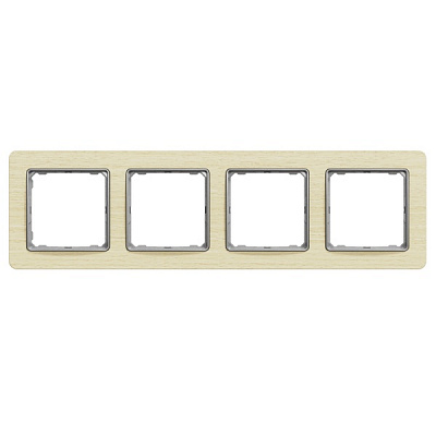Рамка четырехместная Schneider Electric Sedna Elements универсальная дерево светлое SDD380804