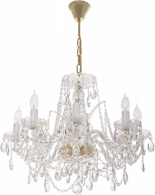 Люстра підвісна Crystal Life 8x40 Вт E14 золото A1119LM-8GO