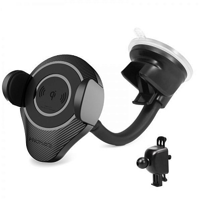 Автодержатель Promate AlphaMount Black