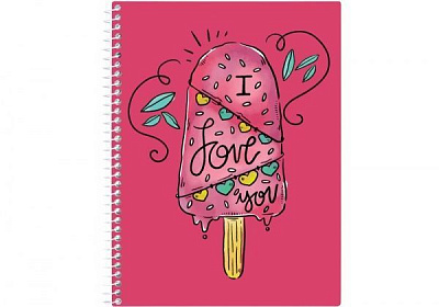 Блокнот Valentine: Ice Cream А5 80 л. клетка E21951-09 Economix