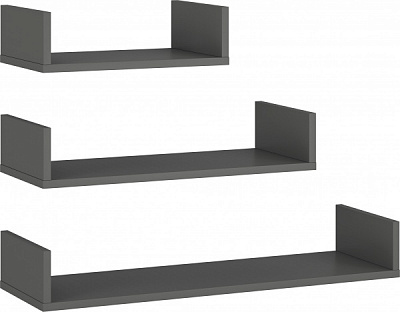 Набір полиць Грейд Делфа 800x118x252 мм графіт сірий