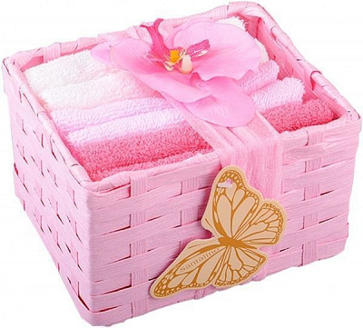 Набор салфеток 6 шт. 30x30 см розовый 