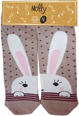 Носки Молли Зайчик Зайчик р. 23 бежевый 1 пар 